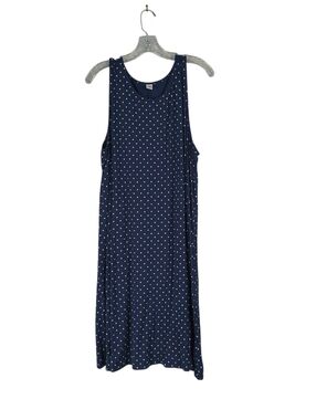Old Navy Swing Dress Women's XXL Navy Polka Dot Sleeveless Knit Knee Length